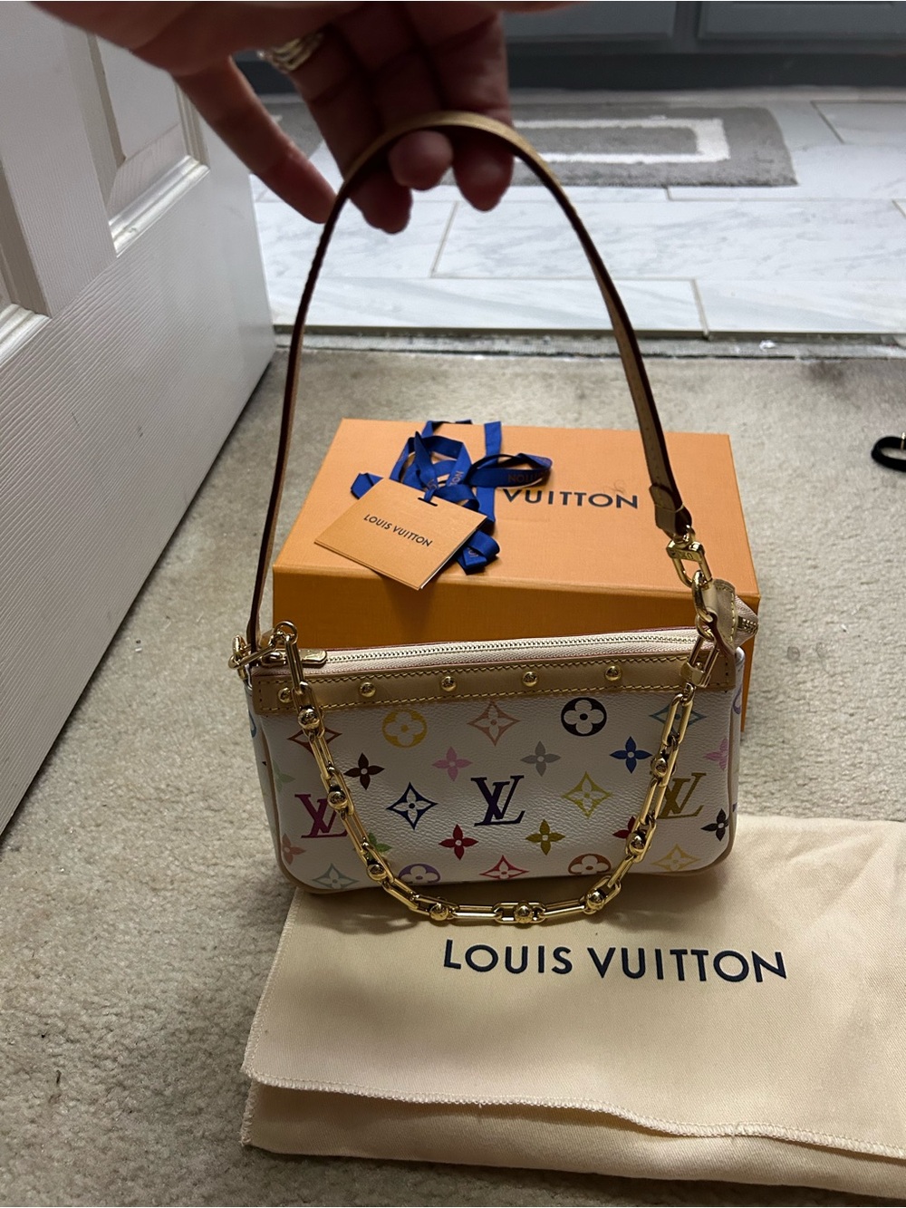 AUTHENTIC NWOT  LOUIS VUITTON MURAKAMI pochette handbag.